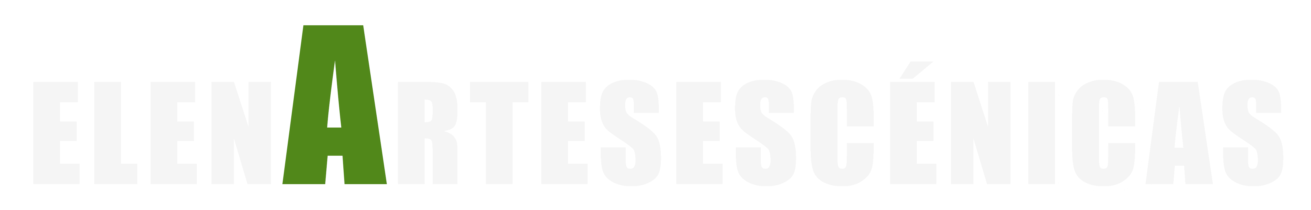 Logo ElenaArtesEscenicas blanco y verde